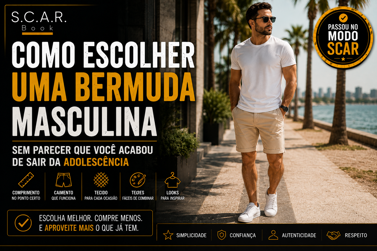 Como escolher uma bermuda masculina sem parecer que você acabou de sair da adolescência